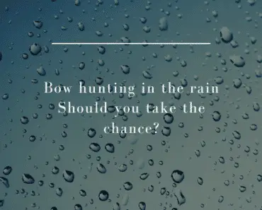 Bow hunting in the rain | Should you take the chance?
